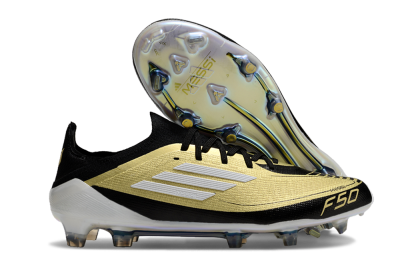 Adidas F50 Elite FG Low-Tops Football Boots - Gold/Black/White
