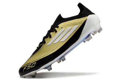 Adidas F50 Elite FG Low-Tops Football Boots - Gold/Black/White