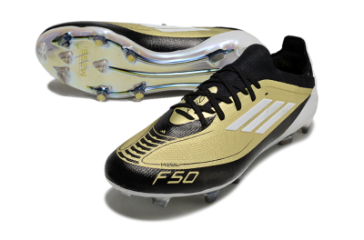 Adidas F50 Elite FG Low-Tops Football Boots - Gold/Black/White