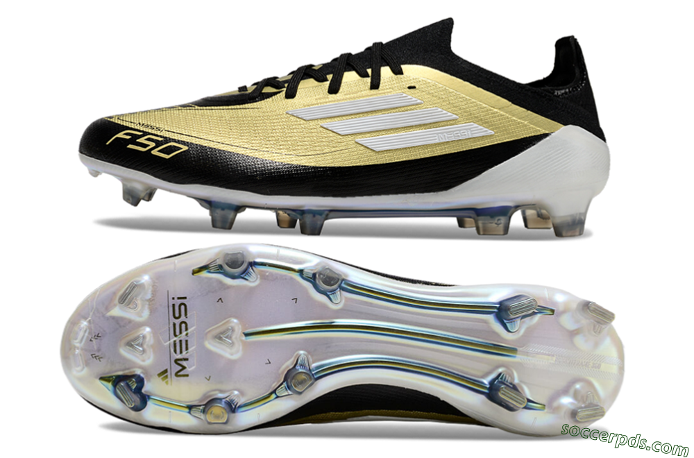 Adidas F50 Elite FG Low-Tops Football Boots - Gold/Black/White 0