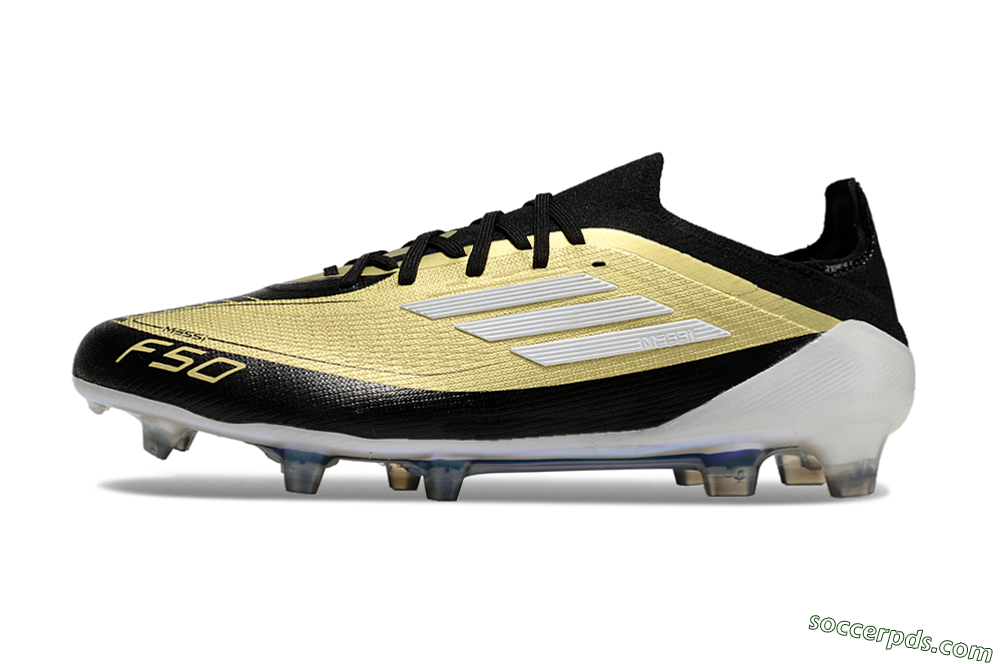 Adidas F50 Elite FG Low-Tops Football Boots - Gold/Black/White 2