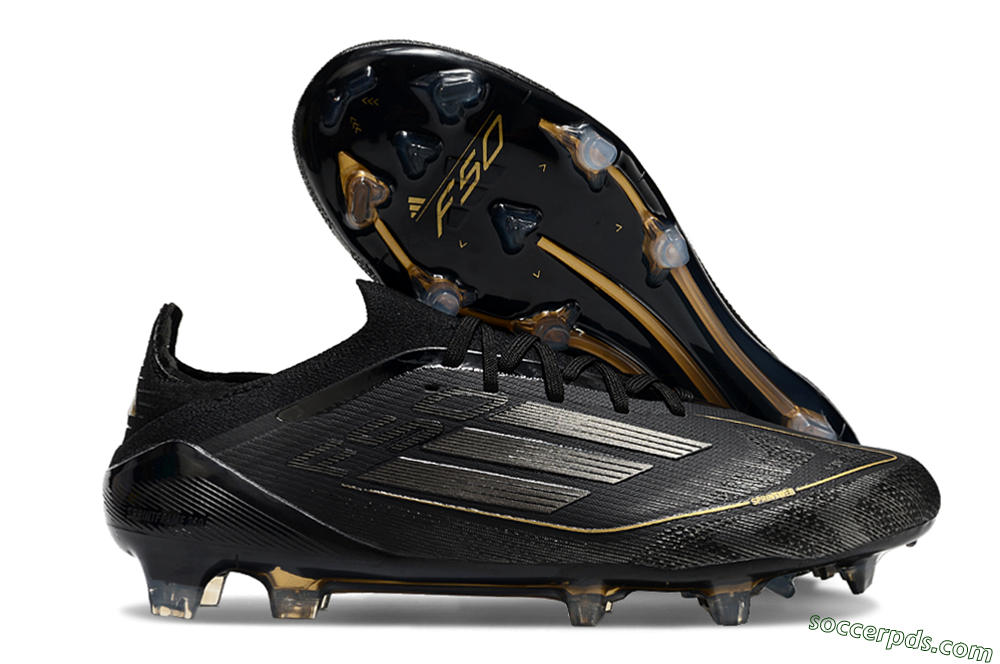 Adidas F50 Elite FG Low-Tops Football Boots - Black/Silver/Gold 1