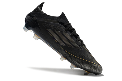 Adidas F50 Elite FG Low-Tops Football Boots - Black/Silver/Gold