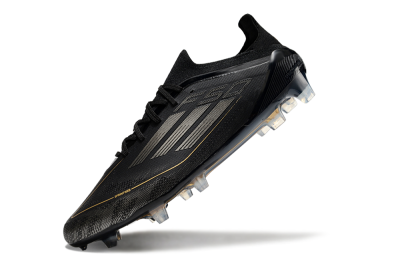 Adidas F50 Elite FG Low-Tops Football Boots - Black/Silver/Gold