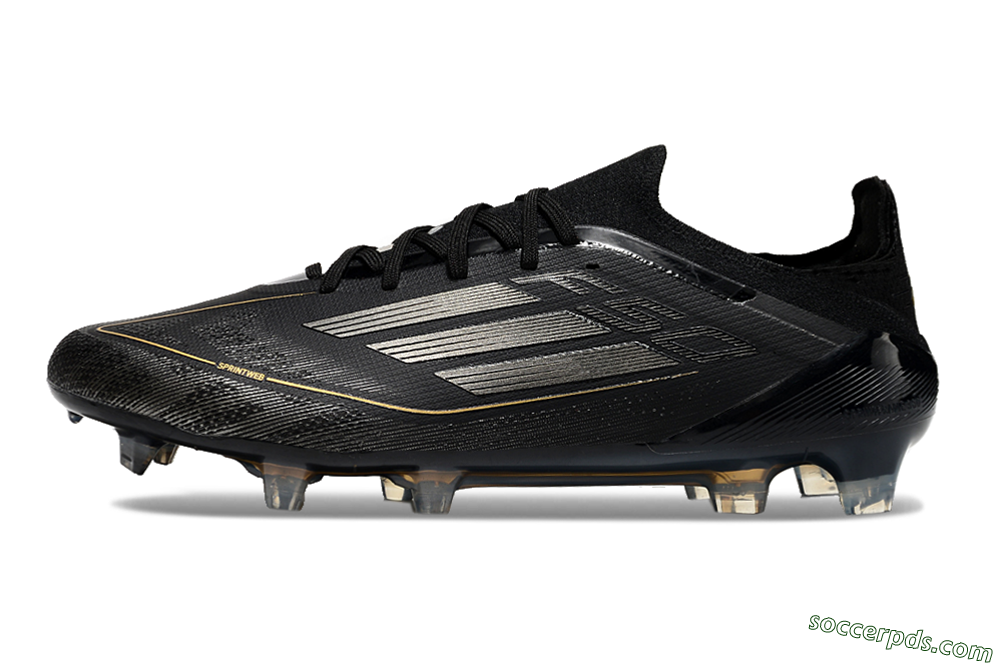 Adidas F50 Elite FG Low-Tops Football Boots - Black/Silver/Gold 2