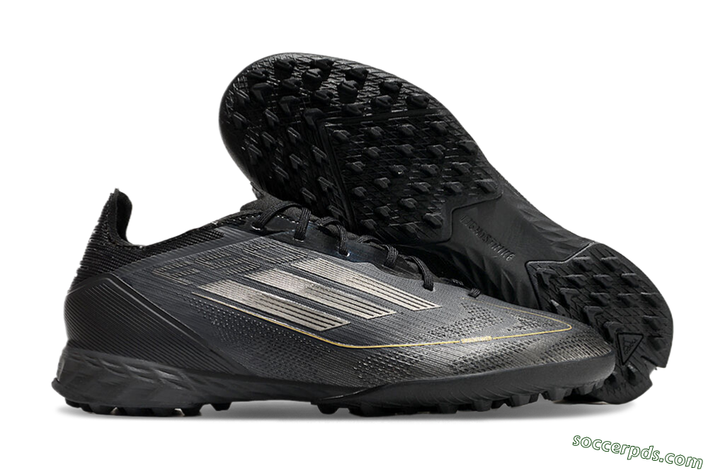 Adidas F50 Pro TF Low-Tops Football Shoes - Black/Silver/Gold 1