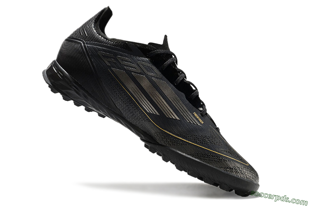 Adidas F50 Pro TF Low-Tops Football Shoes - Black/Silver/Gold 4