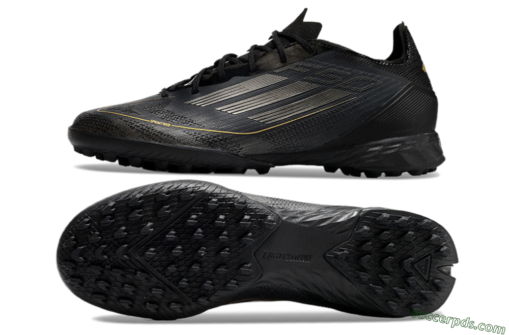 Adidas F50 Pro TF Low-Tops Football Shoes - Black/Silver/Gold 0