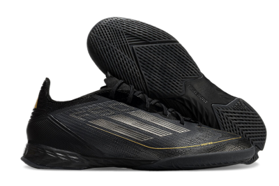 Adidas F50 Pro IC Low-Tops Football Shoes - Black/Silver/Gold
