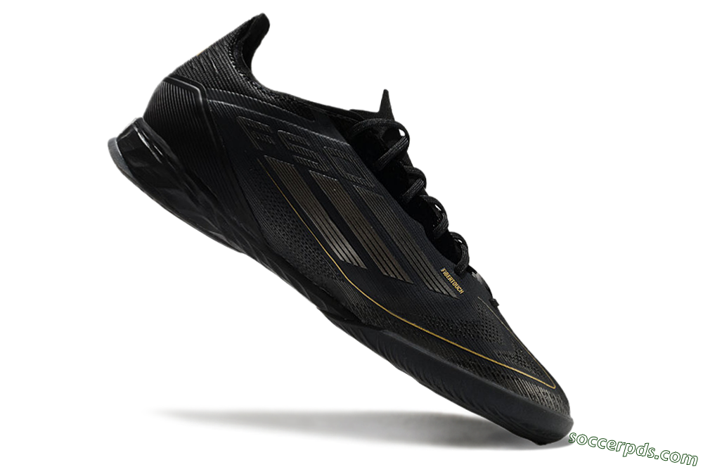 Adidas F50 Pro IC Low-Tops Football Shoes - Black/Silver/Gold 4