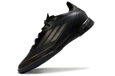Adidas F50 Pro IC Low-Tops Football Shoes - Black/Silver/Gold