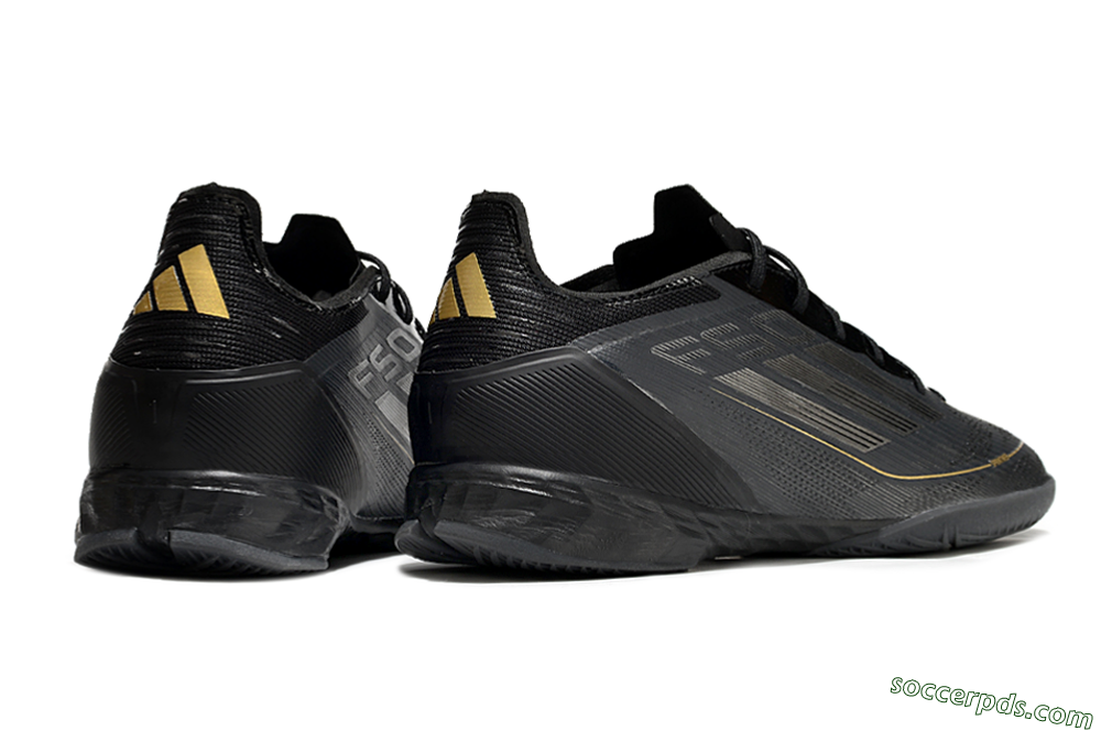 Adidas F50 Pro IC Low-Tops Football Shoes - Black/Silver/Gold 6