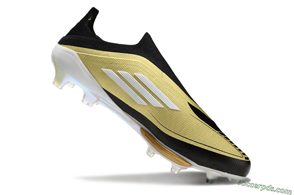 Adidas F50+ Lightstrike Pro Laceless FG Low-Tops Football Boots - Gold/Black/White 4