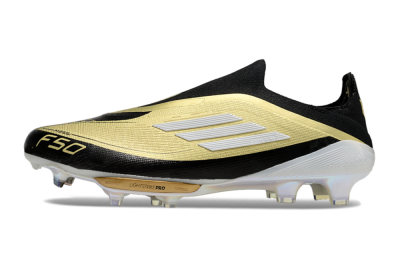 Adidas F50+ Lightstrike Pro Laceless FG Low-Tops Football Boots - Gold/Black/White