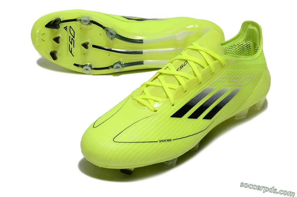 Adidas F50 Elite FG Low-Tops Football Boots - Yellow/Black 3