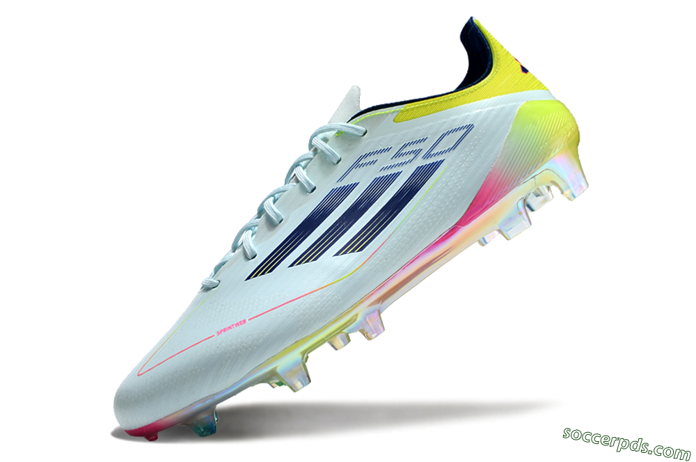 Adidas F50 Elite FG Low-Tops Football Boots - Jade/Blue/Yellow 5