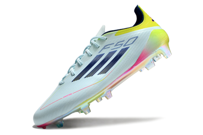 Adidas F50 Elite FG Low-Tops Football Boots - Jade/Blue/Yellow