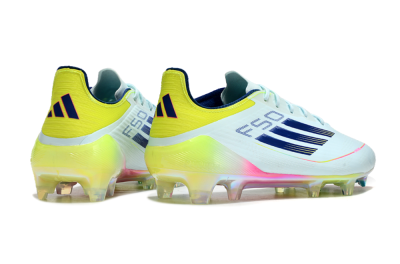 Adidas F50 Elite FG Low-Tops Football Boots - Jade/Blue/Yellow