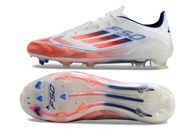 Adidas F50 Elite FG Low-Tops Football Boots - White/Red/Blue