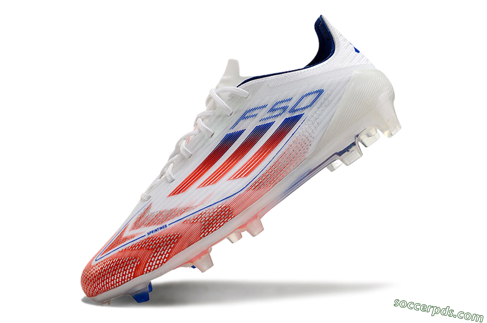Adidas F50 Elite FG Low-Tops Football Boots - White/Red/Blue 5