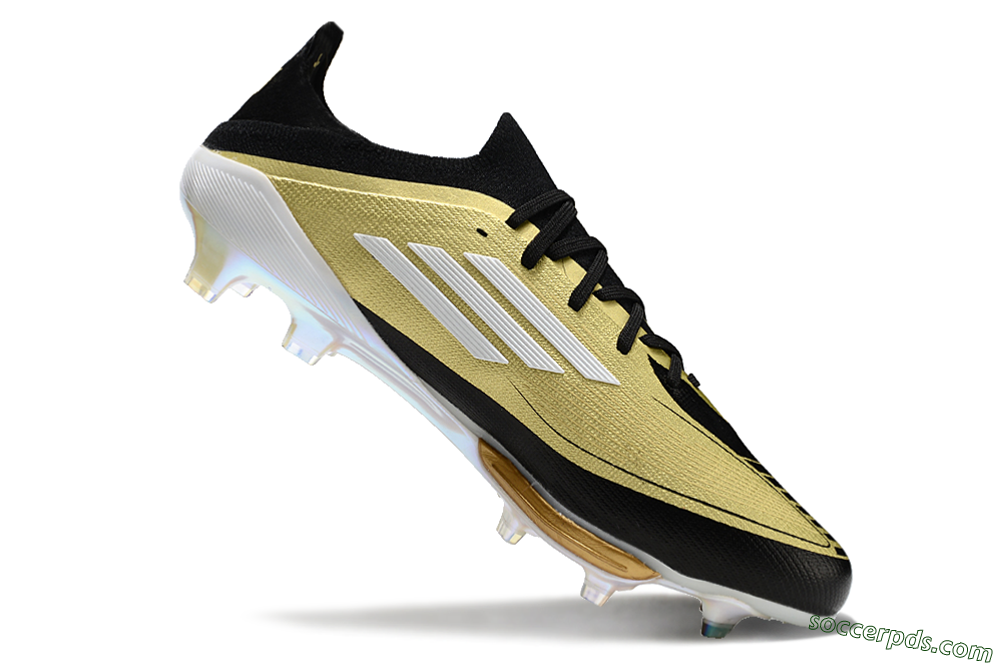 Adidas F50+ Lightstrike Pro FG Low-Tops Football Boots - Gold/Black/White 4