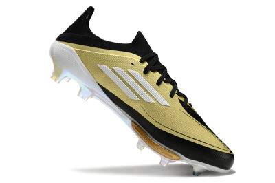 Adidas F50+ Lightstrike Pro FG Low-Tops Football Boots - Gold/Black/White