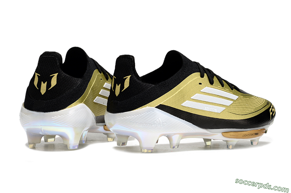 Adidas F50+ Lightstrike Pro FG Low-Tops Football Boots - Gold/Black/White 6