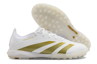 Adidas Predator 24 Elite TF Low-Tops Football Shoes - Beige/White/Gold