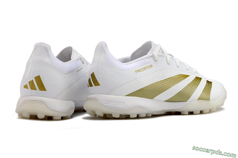 Adidas Predator 24 Elite TF Low-Tops Football Shoes - Beige/White/Gold 6