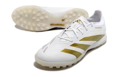 Adidas Predator 24 Elite TF Low-Tops Football Shoes - Beige/White/Gold