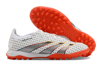 Adidas Predator 24 Elite TF Low-Tops Football Shoes - White/Black/Red