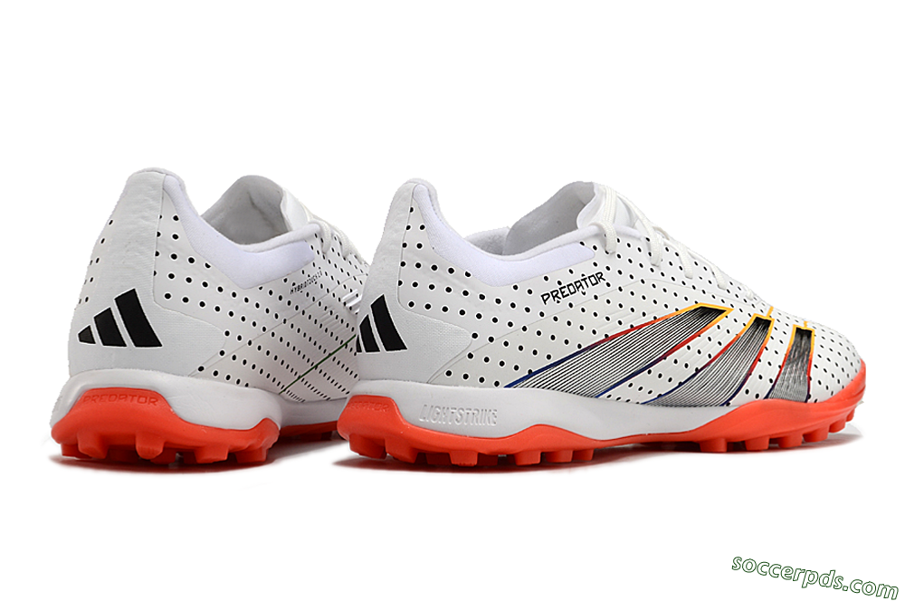 Adidas Predator 24 Elite TF Low-Tops Football Shoes - White/Black/Red 6