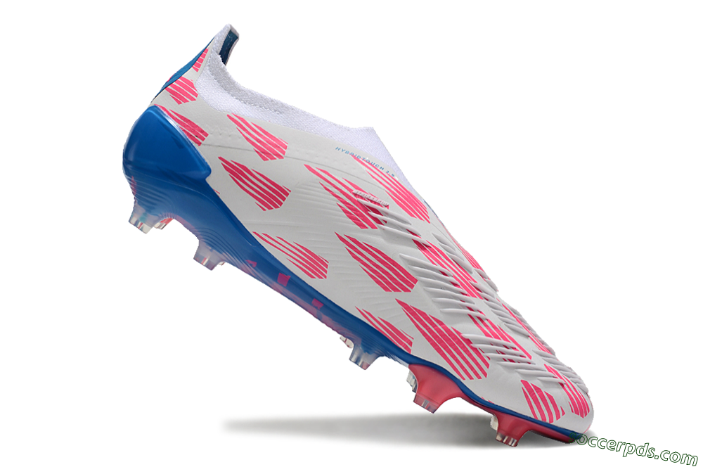 Adidas Predator Elite 24 Laceless FG Low-Tops Football Boots - White/Pink/Blue 4