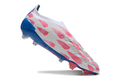 Adidas Predator Elite 24 Laceless FG Low-Tops Football Boots - White/Pink/Blue