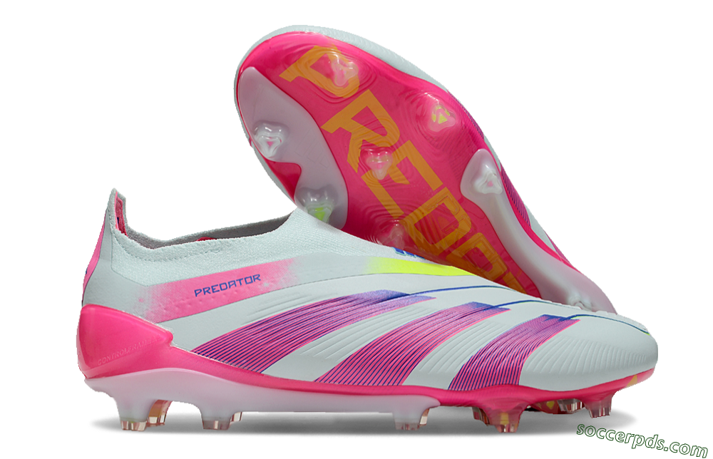 Adidas Predator Elite 24 Laceless FG Low-Tops Football Boots - Jade/Blue/Pink 1