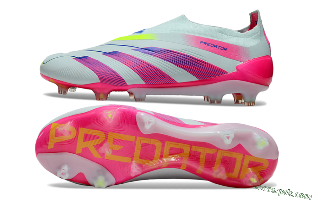 Adidas Predator Elite 24 Laceless FG Low-Tops Football Boots - Jade/Blue/Pink 0