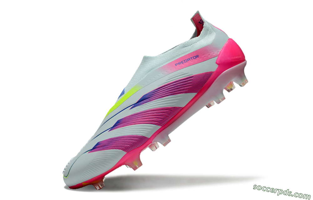Adidas Predator Elite 24 Laceless FG Low-Tops Football Boots - Jade/Blue/Pink 5