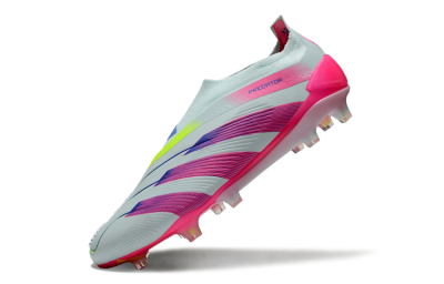 Adidas Predator Elite 24 Laceless FG Low-Tops Football Boots - Jade/Blue/Pink