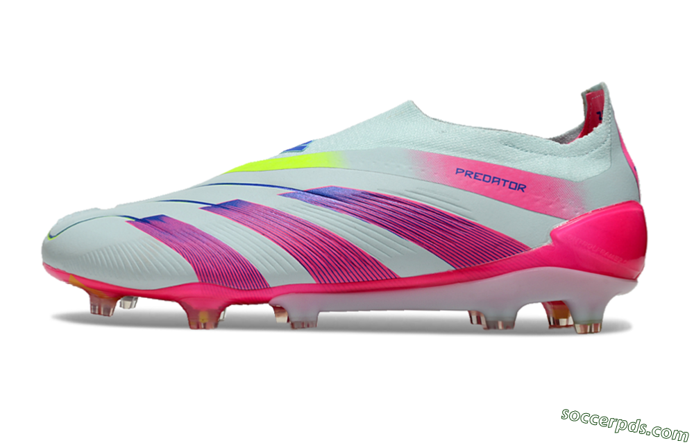 Adidas Predator Elite 24 Laceless FG Low-Tops Football Boots - Jade/Blue/Pink 2