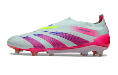 Adidas Predator Elite 24 Laceless FG Low-Tops Football Boots - Jade/Blue/Pink
