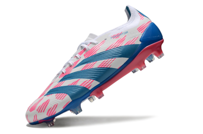 Adidas Predator 24 Elite FG Low-Tops Football Boots - White/Pink/Blue