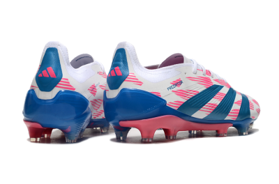 Adidas Predator 24 Elite FG Low-Tops Football Boots - White/Pink/Blue