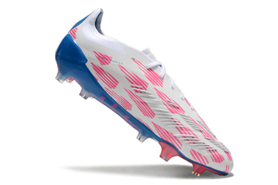 Adidas Predator 24 Elite FG Low-Tops Football Boots - White/Pink/Blue