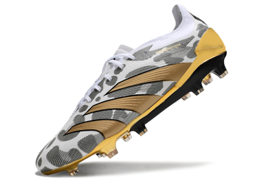 Adidas Predator 24 Elite FG Low-Tops Football Boots - White/Black/Gold