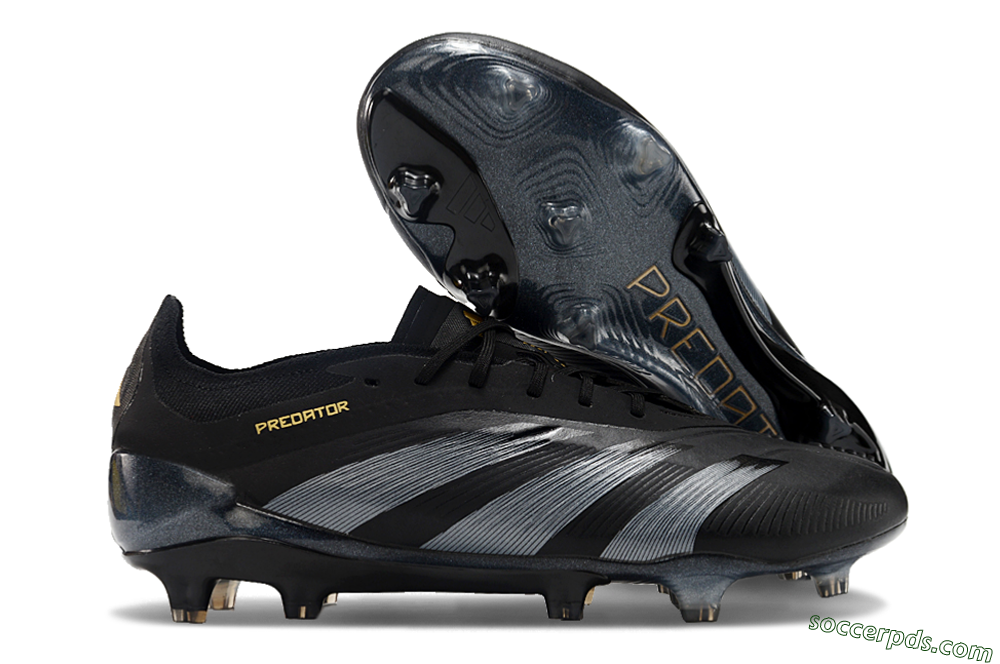 Adidas Predator Elite 24 FG Low-Tops Football Boots - Black/Silver/Yellow 1