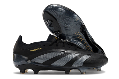 Adidas Predator Elite 24 FG Low-Tops Football Boots - Black/Silver/Yellow