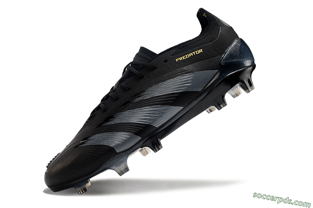 Adidas Predator Elite 24 FG Low-Tops Football Boots - Black/Silver/Yellow 5