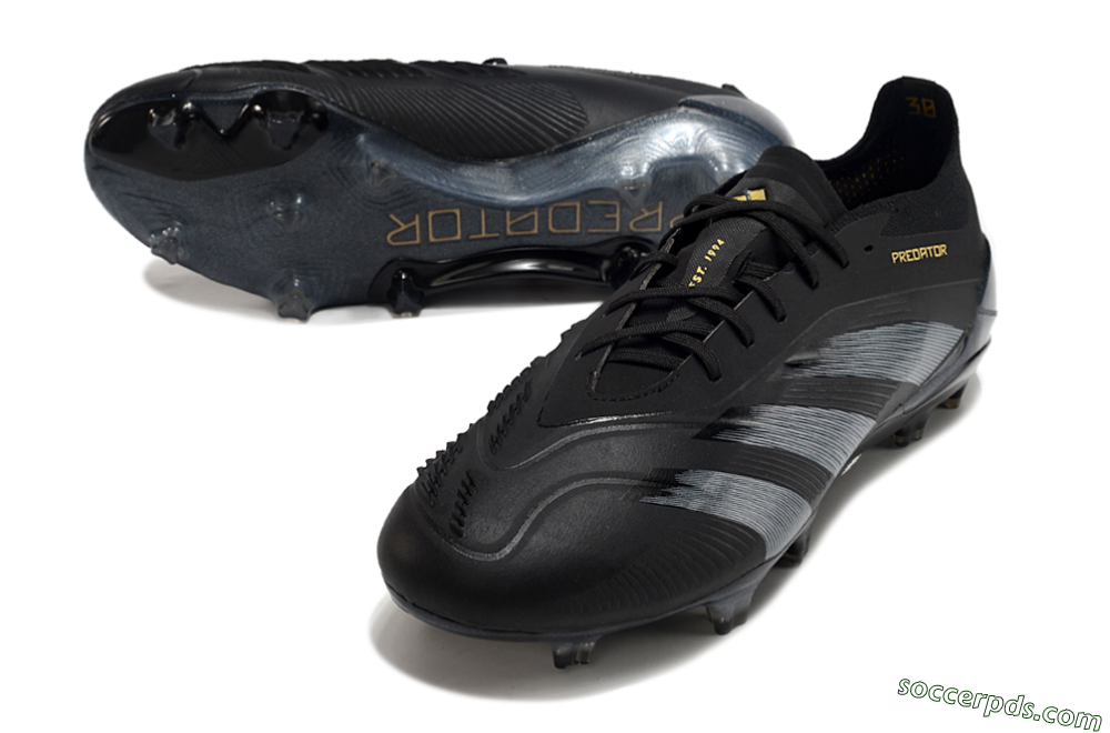 Adidas Predator Elite 24 FG Low-Tops Football Boots - Black/Silver/Yellow 3