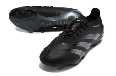 Adidas Predator Elite 24 FG Low-Tops Football Boots - Black/Silver/Yellow