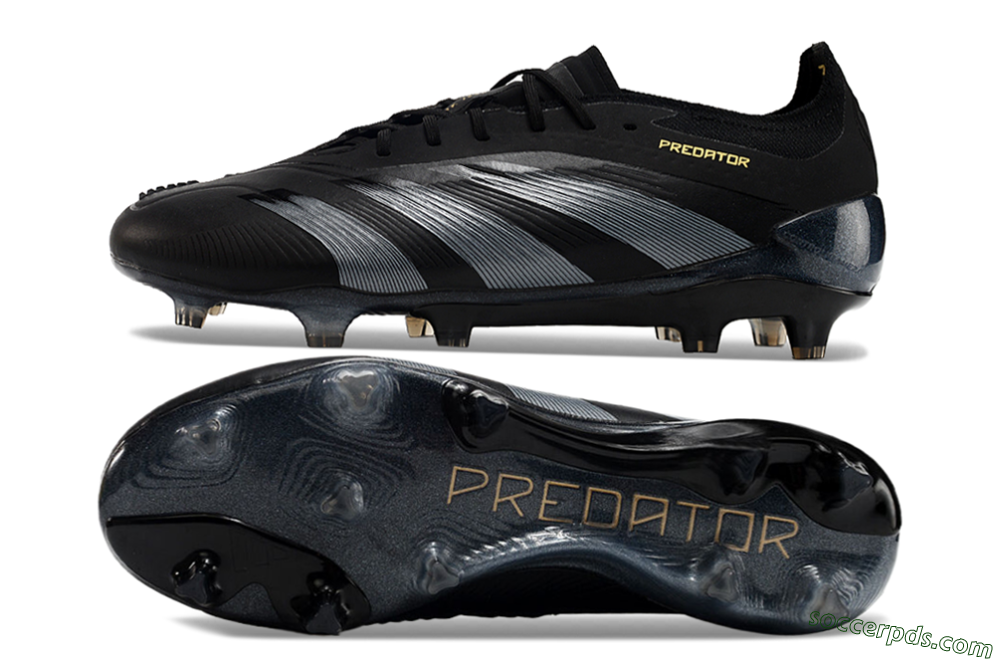 Adidas Predator Elite 24 FG Low-Tops Football Boots - Black/Silver/Yellow 0